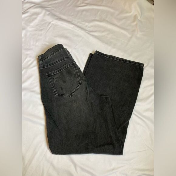 So clothing black distressed super high-rise wide leg 90s jeans - Picture 3 of 6